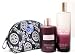 Victoria's Secret Velvet Amber Blackberry Fragrance Body Mist/ Fragrance Body Lotion and Cosmetic Makeup Toiletry Bag - 3 Pcs Gift Set
