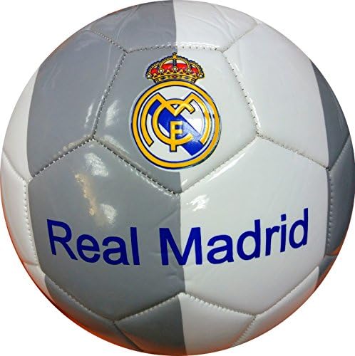 Official Licensed FC Real Madrid Size 5 Grey & White Soccer Ball