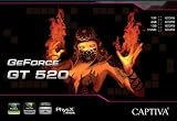 Captiva GeF. GT520 Grafikkarte (NVIDIA GeForce GT520, 16x PCI-e, 1GB, SDDR3 Speicher)