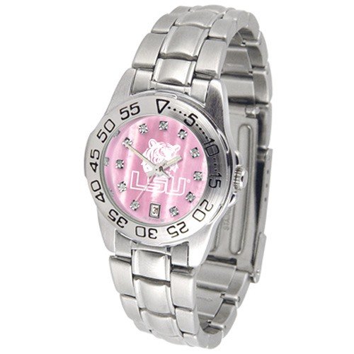 LSU Tigers Ladies Mother of Pearl Sport Metal Watch