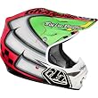 Troy Lee Designs Wing-It Air Motocross Motorcycle Helmet w/ Free B&F Heart Sticker Bundle - Green/Pink