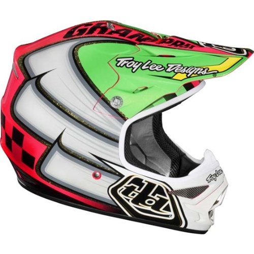 Troy Lee Designs Wing-It Air Motocross/Off-Road/Dirt Bike Motorcycle Helmet - Green/Pink / Small