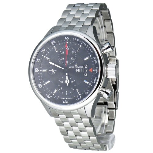 Revue Thommen Herren-Armbanduhr XL Pilot Professional Chronograph Automatik Leder 17060.6134