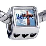 Pandora Style Bead Believe Celtic Cross Beads Fits Pandora Bracelet