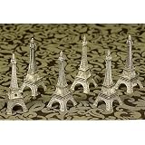 EIFFEL TOWER PLACECARD HOLDERS - SET OF 6 SILVER PLATE EIFFEL TOWER PLACECARD HOLDERS