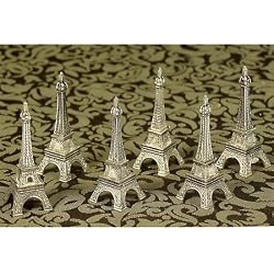 Eiffel Tower Placecard Holders - Set Of 6 Silver Plate Eiffel Tower