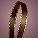 Brown Satin Ribbon with Gold Edges, 3/8