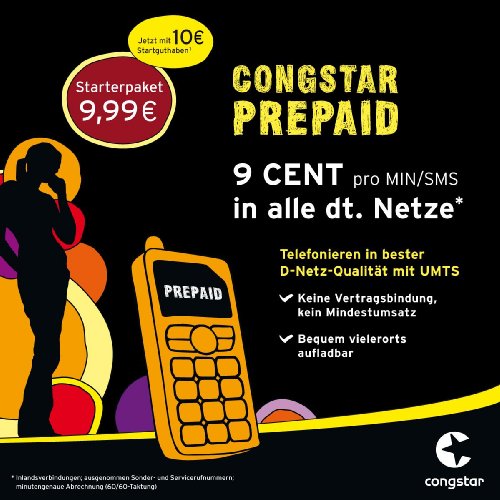 Produkt-Bild: Congstar Prepaid Karte inkl. 5 Euro Startguthaben
