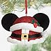 Disney Mickey Mouse Red Glitter Santa Ear Hat Ornament - Christmas