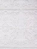 Large Medallion Tile Textured Paintable Wallpaper
