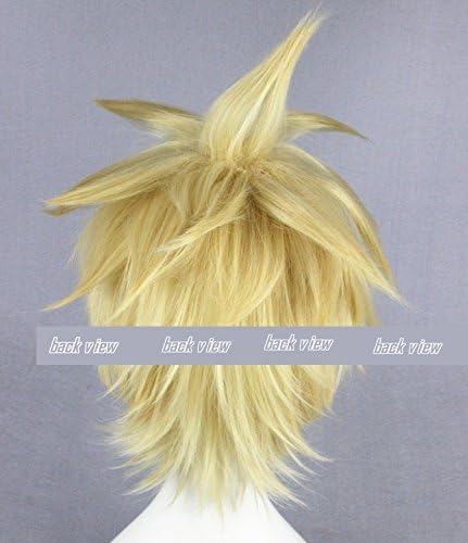 Omiyacos Short Blonde Anime Cosplay Hair Wig