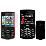 iNcido Brand Nokia X2-01 Combo Rubber Black Protective Case Faceplate Cover ....