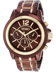 XOXO Womens XO5587 Brown and Gold Bracelet Watch