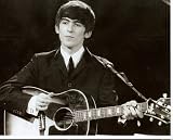Beatles George Harrison with Guitar B&W 8x10 Photo