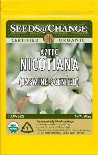 Seeds of Change S10719 Certified Organic Aztec, Jasmine Scented Nicotiana, 50 Seed Count
