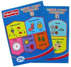 Fisher-Price 2pc First Grade Workbooks - 1st Grade WorkBooks Vol 1 & 2 (2pcs)