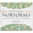 Norforms, Fresh Flowers, Long Lasting Feminine Deodorant Suppositories, 12 suppositories