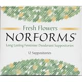 Norforms, Fresh Flowers, Long Lasting Feminine Deodorant Suppositories, 12 suppositories