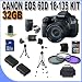 Canon EOS 60D 18 MP CMOS Digital SLR Camera with 3.0-Inch LCD and 18-135mm f/3.5-5.6 IS UD Standard Zoom Lens W/32GB SDHC Memory +2 Extra Extended Life Batteries + Ac/Dc Rapid Charger + 3 Piece Filter Kit + SDHC USB Card Reader + Shock Proof Deluxe Case w/Strap + Full Size Tripod + Memory Card Wallet + Mini Tripod + Accessory Saver Bundle!