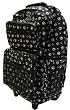 Wheeled Back Pack - Black with White Paw Prints