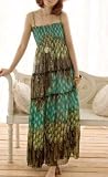 Pleated Bohemian Printed Maxi Dress
