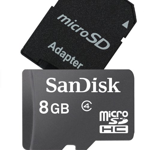 サンディスク SanDisk microSDHC 8GB クラス4 SDアタプタ付 並行輸入 バルク品