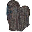 Prayer Meditation Shawl Jacquard Design Wool Accessory 106 x 55 inches (psleyb182)