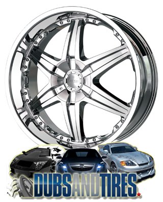 DIP Wicked (Series D39) Chrome - 24 x 9.5 Inch Wheel