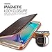 Galaxy S6 Edge Case, Verus [Layered Dandy][Coffee Brown] - [Premium Leather Wallet][Slim Fit] For Samsung Galaxy S6 Edge