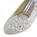 ElegantPark EP11099 Women's Closed Toe High Heel Appliques Rhinestones Lace Wedding Bridal Shoes