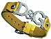 D&G yellow leather bracelet with stone set stainless steel D&G logo insert