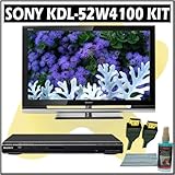 Sony Bravia W-Series KDL-52W4100 52-inch 1080P LCD HDTV + Sony DVD Player Accessory Kit