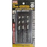 ( お徳用 10セット) TRAD 木工用ドリル刃セット 【8.0mm×3本組】 ショートタイプ インパクト対応12V以上 TWD-308