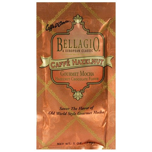 Bellagio Caffe Hazelnut Mocha Mix, 1-Ounce Packets (Pack of 25)