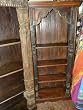 Antique India Furniture Arched Rustic Carved Bookcase Bookshelf