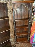 51Fz3rFjGzL. SL160  Antique India Furniture Arched Rustic Carved Bookcase Bookshelf