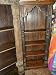 Antique India Furniture Arched Rustic Carved Bookcase Bookshelf