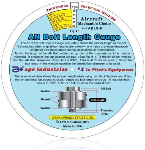 AN Bolt Length Gauge (6" Disc)