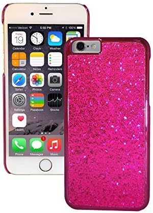 iPhone 6 Case, YOBI Stylish Glitter Color [Hot Pink] Hard Plastic Snap-on Case, Trendy Hard Case for iPhone 6/6s - Hot Pink