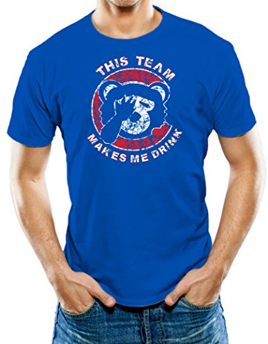 Universal Apparel Men's This Team Makes Me Drink Cubs T-Shirt