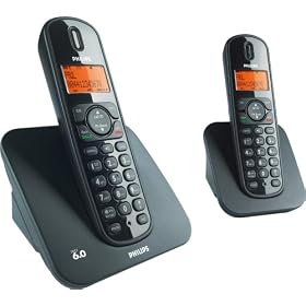 Philips CD1502B/17 DECT Series Dual Expandable Cordless Phones with Digital Answering System