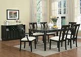 7PCs Deep Glossy Chocolate Brown Dining Set
