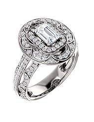 Platinum Emerald Cut Diamond Ring -- LIFETIME WARRANTY