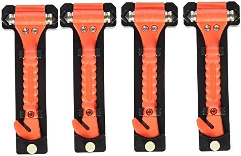 4 Pack of Car Safety Antiskid Hammer Seatbelt Cutter Emergency Class/Window Punch Breaker Auto Rescue Disaster Escape Life-Saving Hammer Tool - Must-Have Life Saving Survival Kit