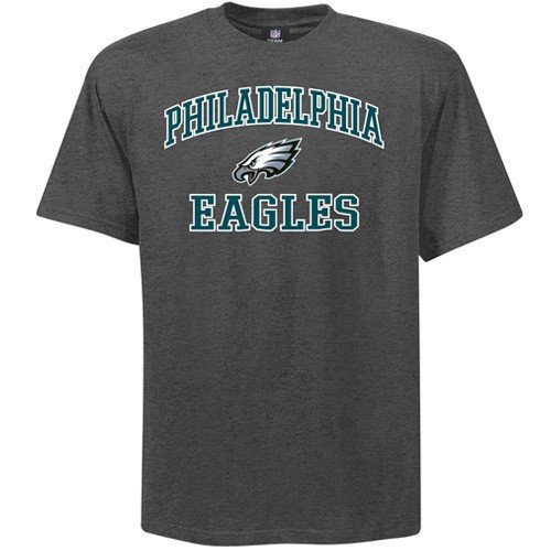 Philadelphia Eagles Charcoal Heart and Soul T-shirt (Medium)