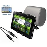 DBTech Car Headrest Mount Holder For BlackBerry Playbook - Include 5 ft. 3.5mm AUX Cable