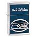 Zippo NFL Seattle Seahawks Lighter (Silver, 5 1/2 x 3 1/2 cm)