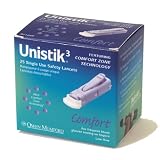 Owen Mumford AT 1048 Unistik 3 Normal Safety Lancets, 1.8mm Depth, 28 Gauge, 25 Count