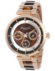 Kenneth Cole New York Womens KC4929 Transparency Blue Mother-Of-Pearl Dial Rose Gold Watch