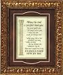 Cherish Memories - Beautiful 12" by 14" Wall Golden Decorative Framed Art